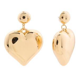 KENNETH JAY LANE Statement Heart Drop Earrings